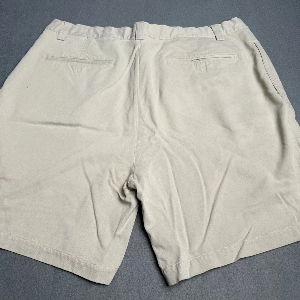 Tommy Bahama Relax Mens 40 Tan 100% Silk Pleated Front Casual Walking Shorts
